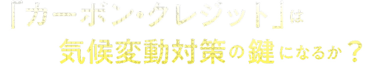 「カーボン・クレジット」は気候変動対策の鍵になるか？